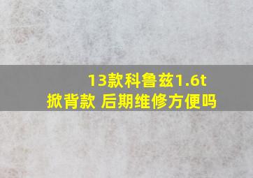 13款科鲁兹1.6t掀背款 后期维修方便吗